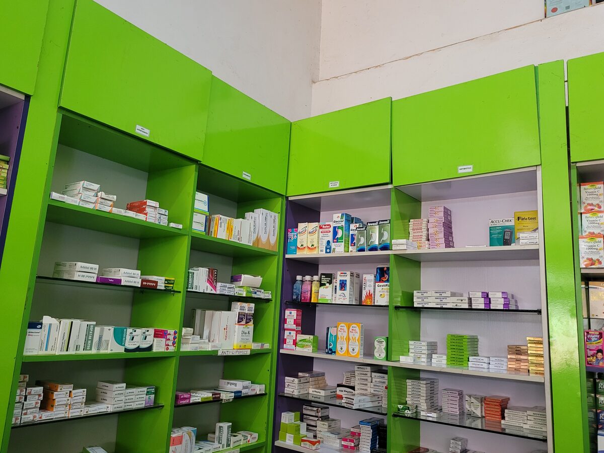 Wellness and chronic medication shelves at BM Amazingcare Pharmacy